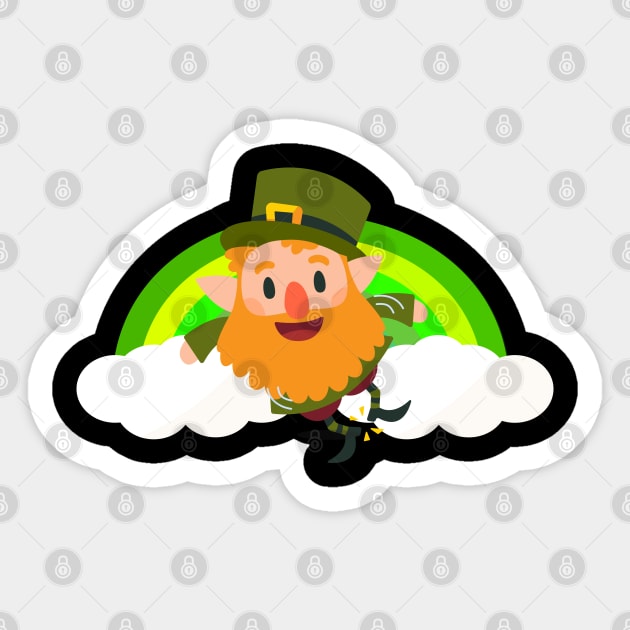 Goblin St. Patrick's Day green Irish Ireland gift Sticker by Littlelimehead